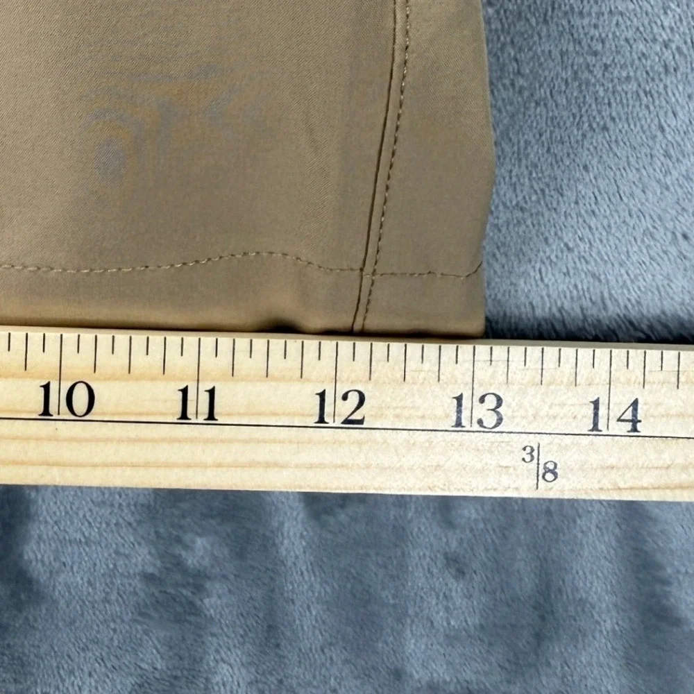 Polo Ralph Lauren Mens Performance Golf Shorts Tan Khaki Size 42 Flat Front Logo